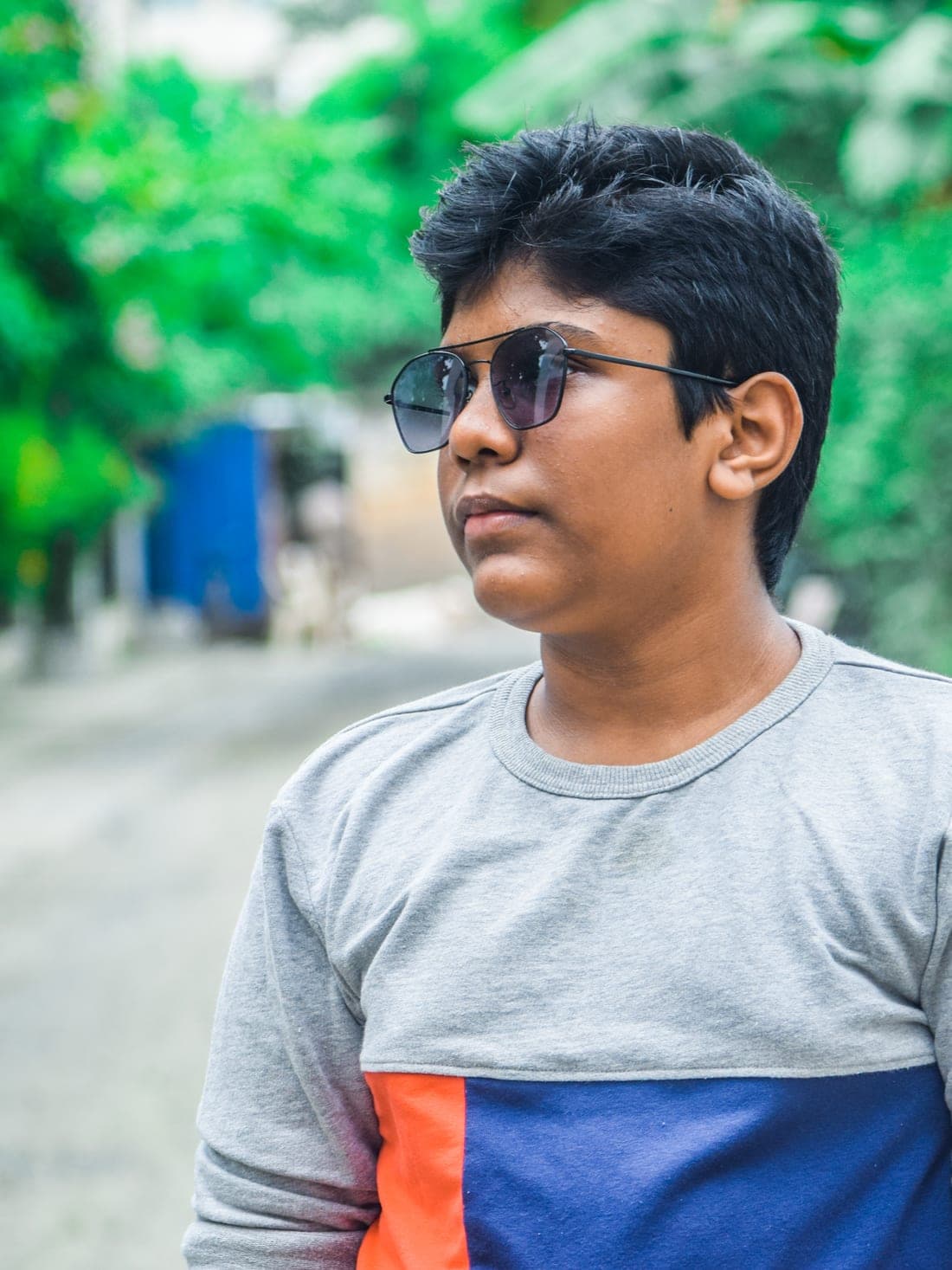 Santhosh as a teenager, before training