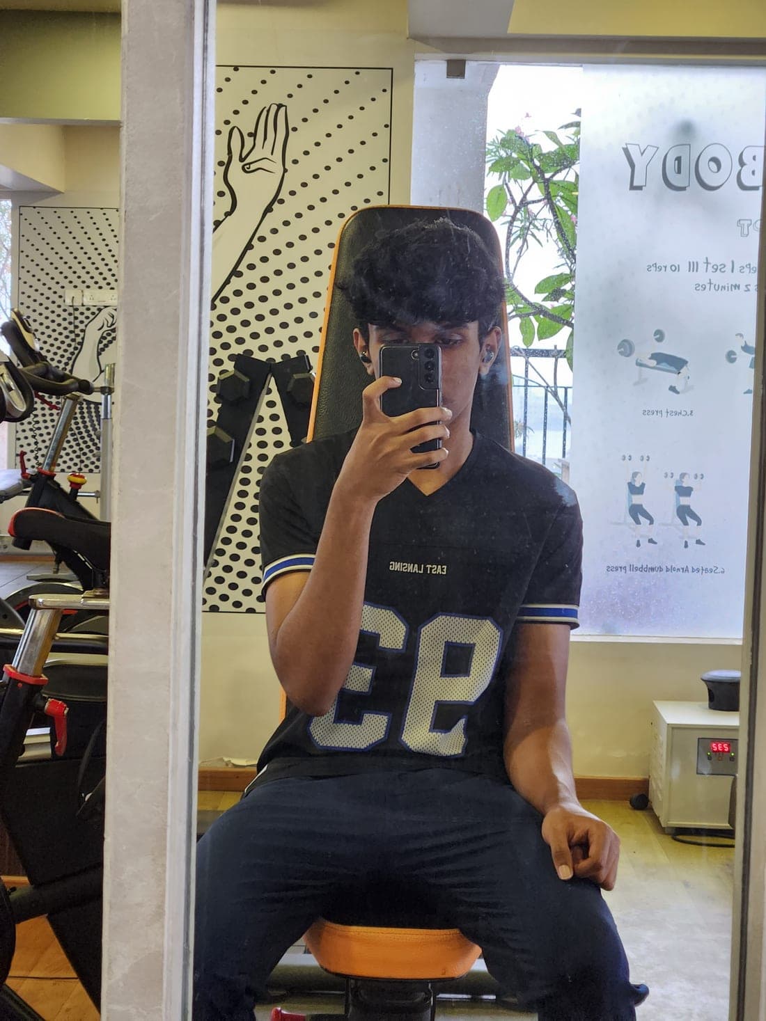 Santhosh training in the gym